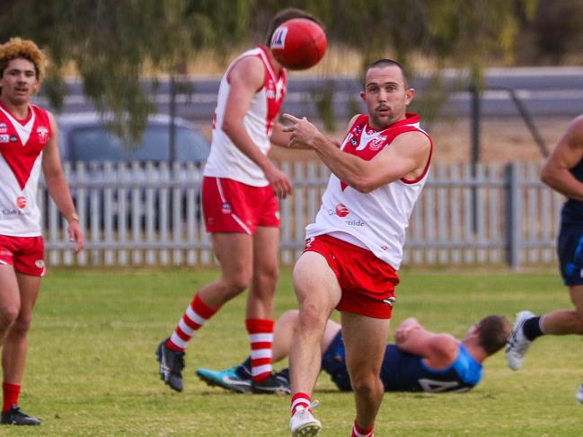 Abe Ankers is back in the Federal side for tomorrow's big CAFL amtch against Rovers at Traeger Park. Picture: Charlie Lowson