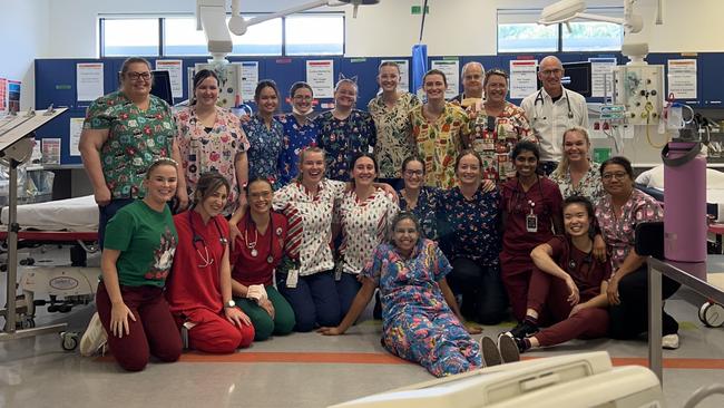 Dr Keating enjoys her shift with her North West Hospital and Health Service staff. Picture: Supplied