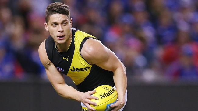 Dion Prestia is in exceptional form for the Tigers. Picture: Michael Klein