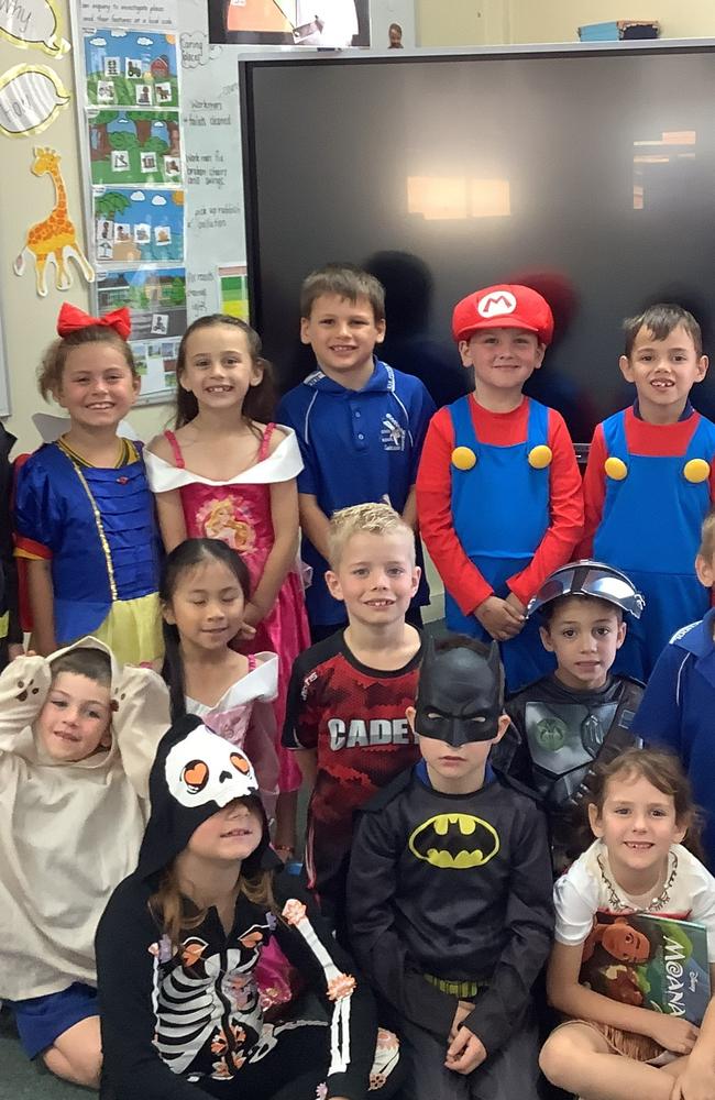 Students from Gladstone West State School in their Book Week costumes. Picture: Gladstone West State School.