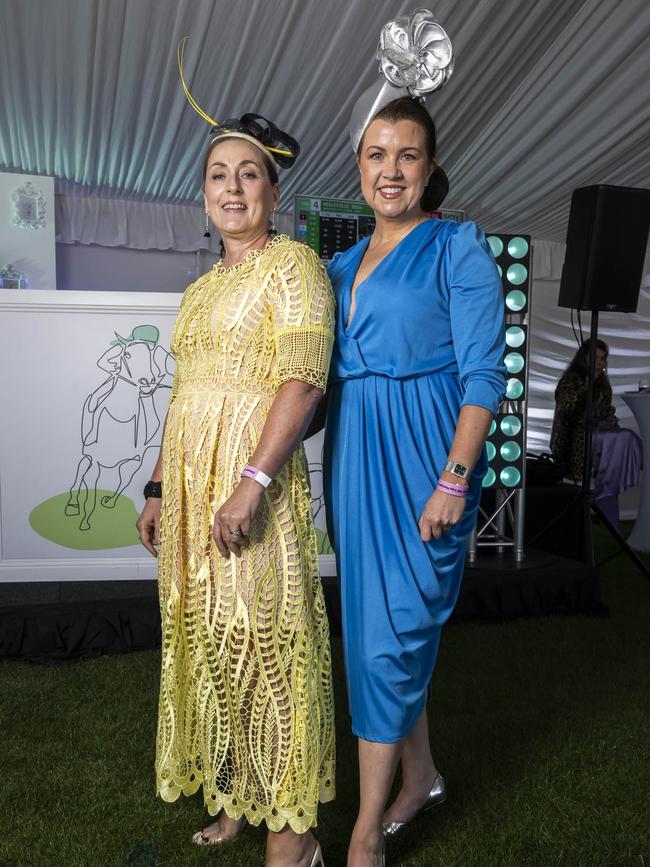 Kim Hudson and Jane Botica-Jones. Hobart Cup 2024. Picture: Caroline Tan