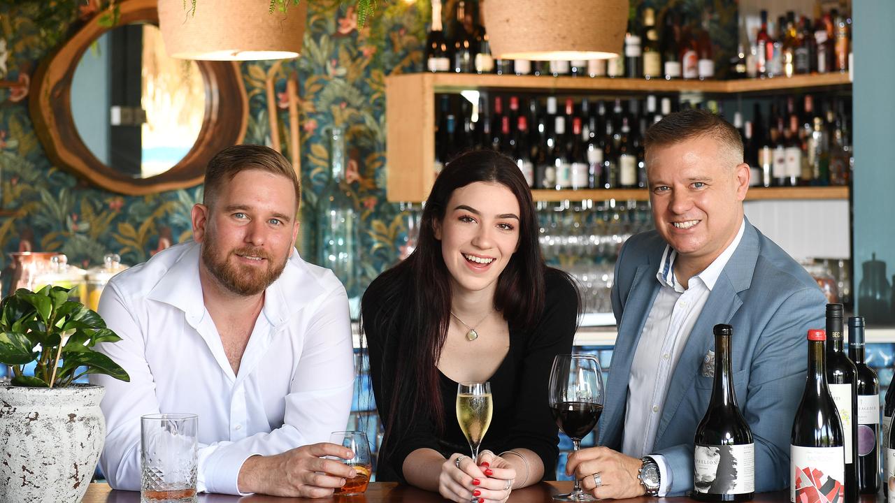 Botaniq Bar @ Bridgewater, Ty Samuel, Anna Winks and Matt Merrin, launching their new wine, gin and cocktail bar. Picture: Shae Beplate.