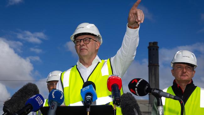 Prime Minister Anthony Albanese has called out Peter Dutton over the lack of details in how the Coalition will fund the increase in defence spending. Picture: Mark Stewart / NewsWire