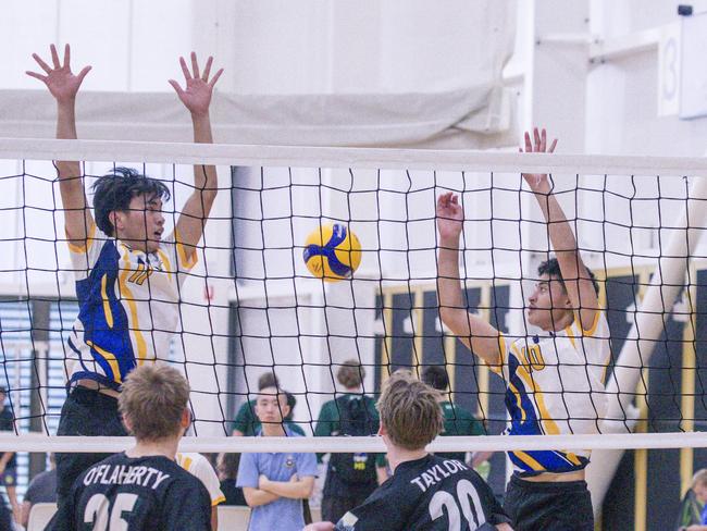 Reynella V Carrum Downs in the Australian Volleyball Schools Cup is being played at the Gold Coast Sports and Leisure Centre in Carrara. Picture: Glenn Campbell