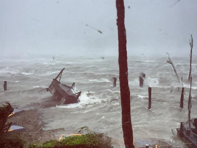 The Daydream Island jetty was washed away in Cyclone Debbie. Source: ABC