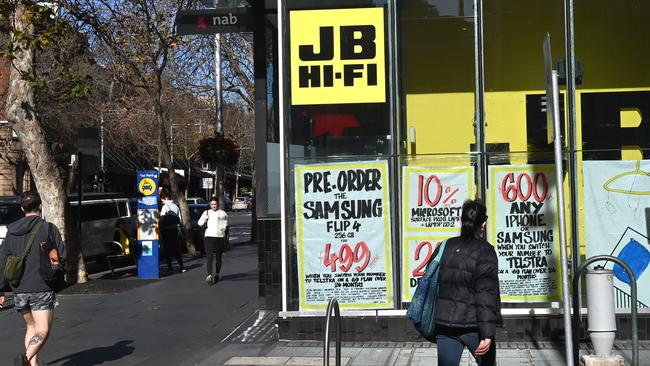 JB Hi-Fi recorded a net profit of $264.3m. Picture: NCA NewsWire / Jeremy Piper