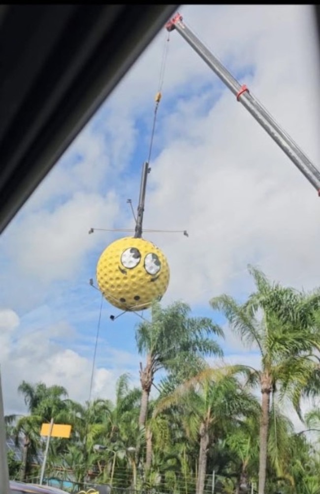 Mermaid Beach Putt Putt's iconic yellow ball is on the move after Cyclone Alfred