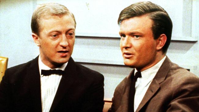 Power duo ... television presenters Graham Kennedy and Bert Newton were giants of the small screen.