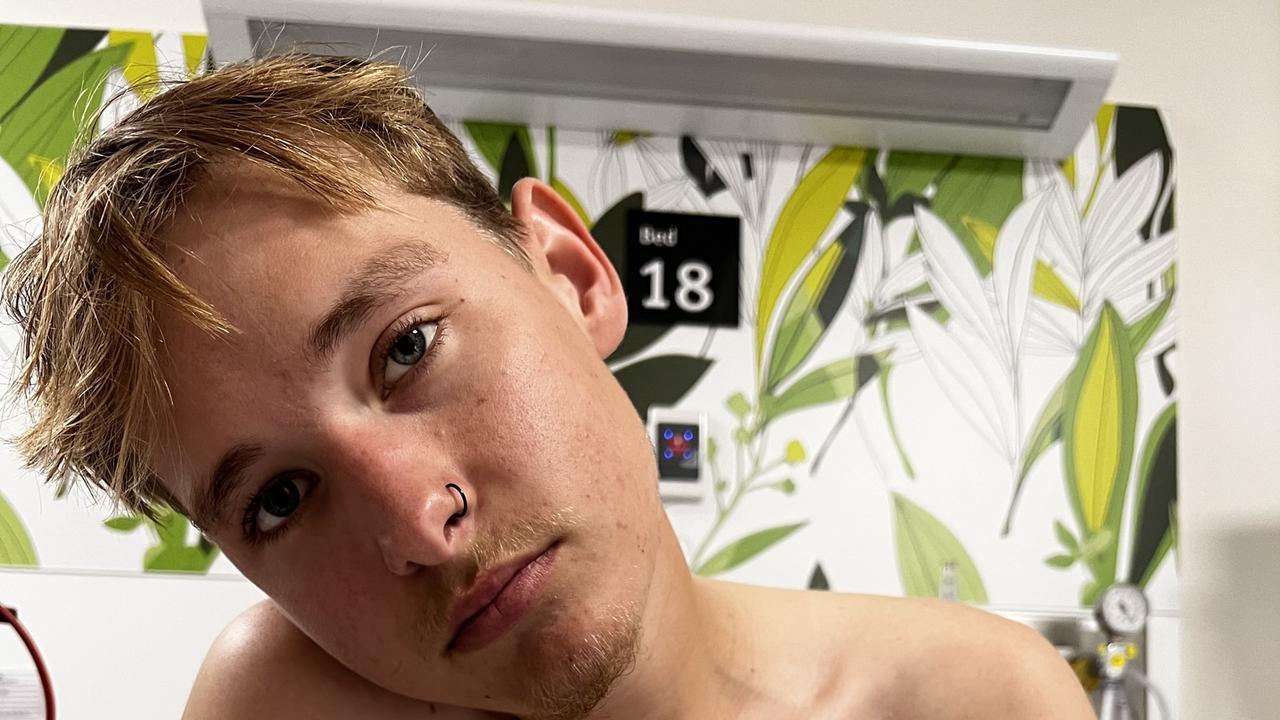 Jedd and his partner Lili had to move to Townsville when he was diagnosed with acute lymphoblastic leukaemia. Picture: Contributed