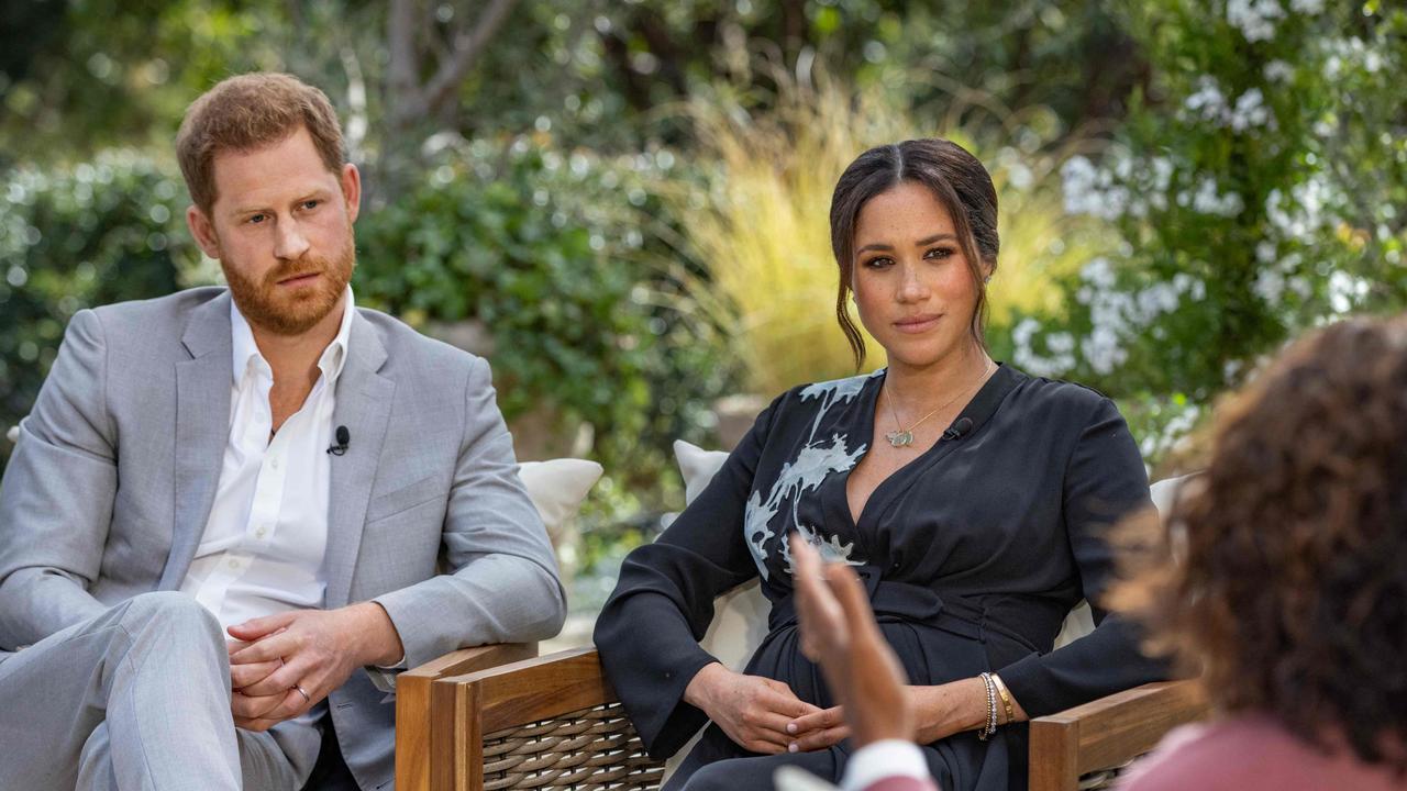 Harry and Meghan sat down for a tell-all with Oprah earlier this year. Picture: Joe Pugliese/AFP/Harpo Productions