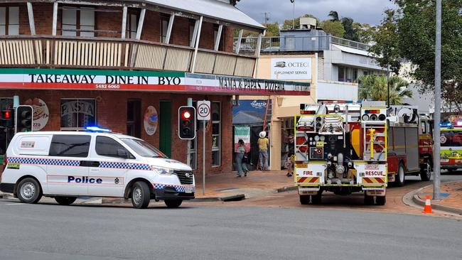 Emergency crews were called to the Mary St shop just after 1.30pm Sunday.