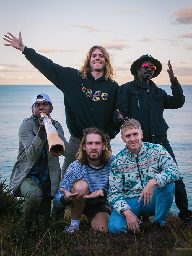 King Stingray at Stanwell Park, NSW while on tour supporting Ball Park Music in June 2022. Picture: Sam Brumby