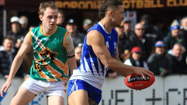 A VFL bye allowed Lowson (right) to play for East Ringwood on Saturday. Picture: Davis Harrigan