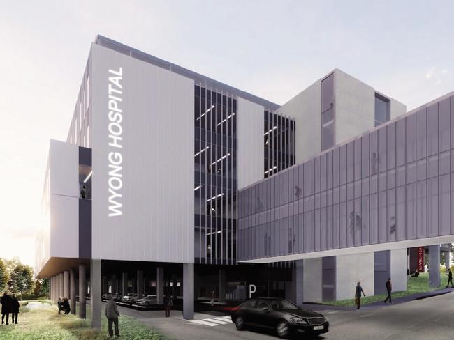 An artist impression of what the new $200m Wyong Hospital redevelopment will look like. Picture: NSW Health