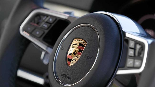 Inside the Porsche Cayenne.