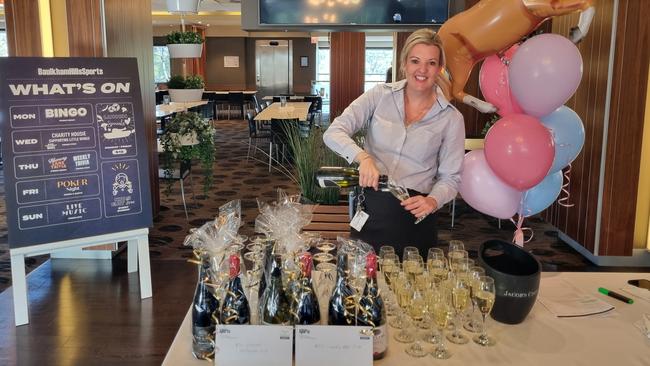 Kristy Powell awaiting the start of the Melbourne Cup celebrations.