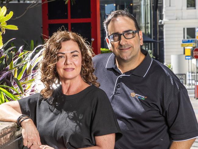 Real Estate - Suburbs in Queensland with particularly high mortgages, and the ways people across Brisbane work to repay them. Michele Cherry and her partner Anthony, who own a home and are talking about their efforts to handle their mortgage with just a regular salary in 2024.Picture: Nigel Hallett