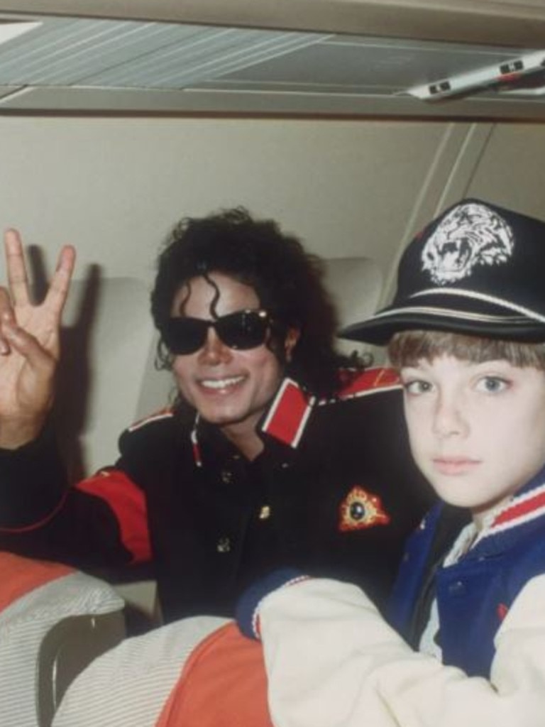 Michael Jackson and James Safechuck. Picture: HBO