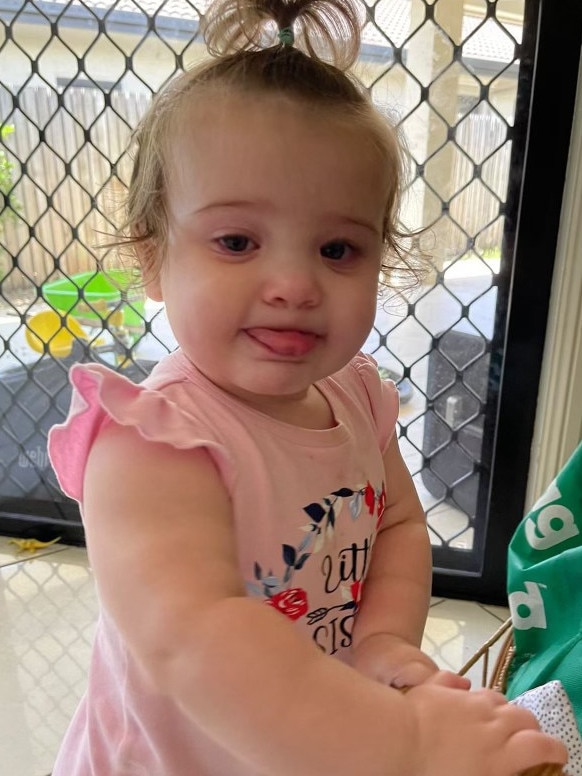 Lyla Donohoe, 16 months, during an allergic reaction.