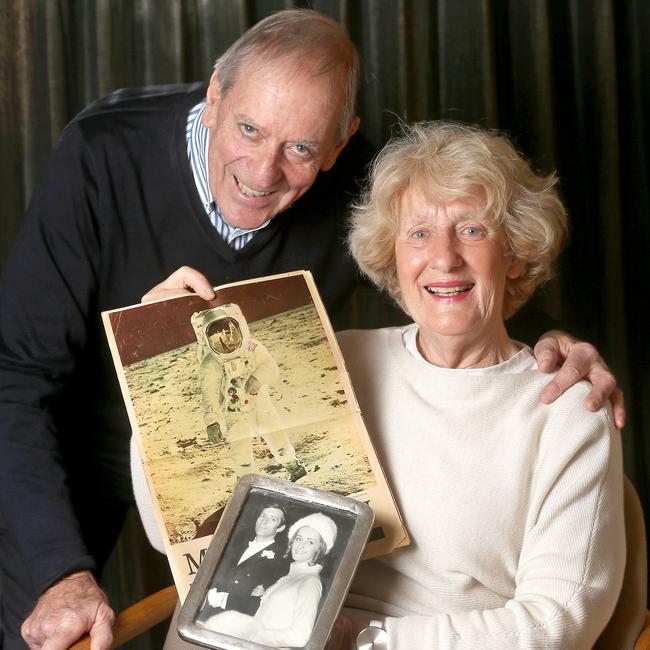 Prue and Jim Fidge were married at the same time as the first moon landing. Picture: Glenn Ferguson