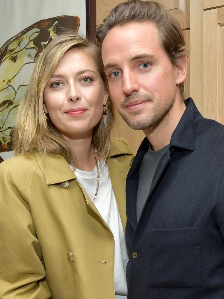 Maria Sharapova with her boyfriend, Alexander Gilkes, who was Misha Nonoo’s first husband. Picture: Getty