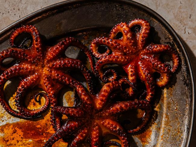 EMBARGO FOR TWAM, 18 JANUARY 2025. FEE MAY APPLY. TWAM Food. Octopus and Cous Cous salad recipe by Lennox Hastie. Photo: Nikki To / TWAM