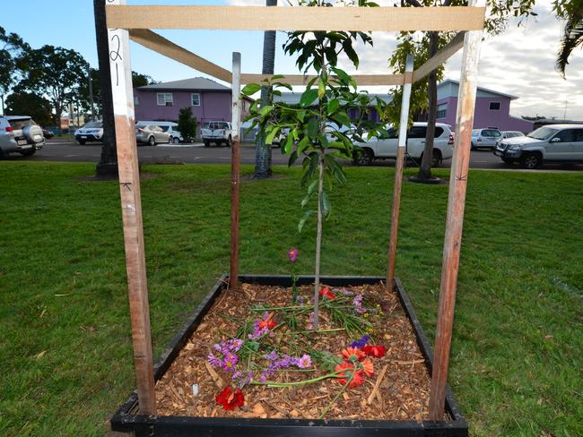 Rosie planted a memorial near where the 20-year-old was killed, but says it has been removed by the council.