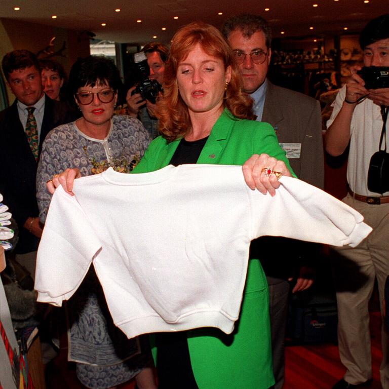 Sarah Ferguson, Duchess of York doesa  bit of Royal shopping during her visit to Sydney. Picture: News Corp.