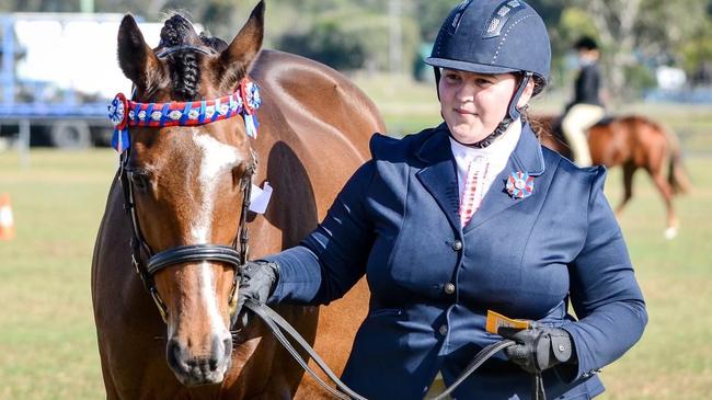 Brooklyn Turner with her beloved horse Skye, who was deliberately killed overnight on Wednesday, October 4. Owners made the gruesome discovery on Thursday morning at the Andergrove paddock on Beaconsfield Rd where she was homed. Police have ruled it foul play and are investigating.