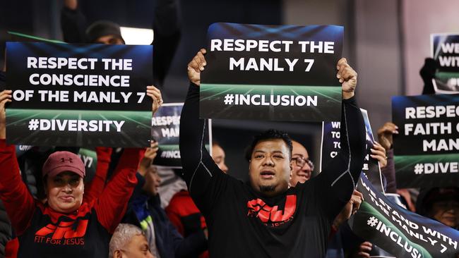 Not everyone was willing to put the pride jersey drama behind them. (Photo by Cameron Spencer/Getty Images)