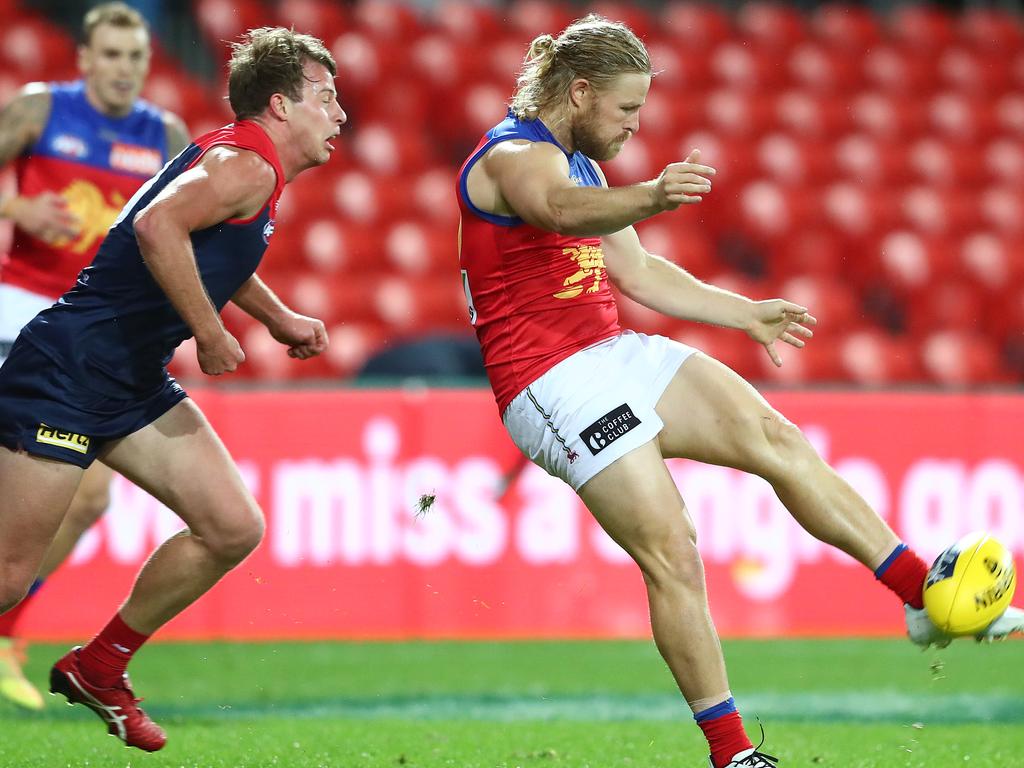 Lions star Daniel Rich (right) is sidelined with a hamstring injury. Picture: Chris Hyde/Getty Images