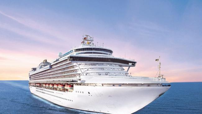 Crown Princess sets sail for 113 nights.