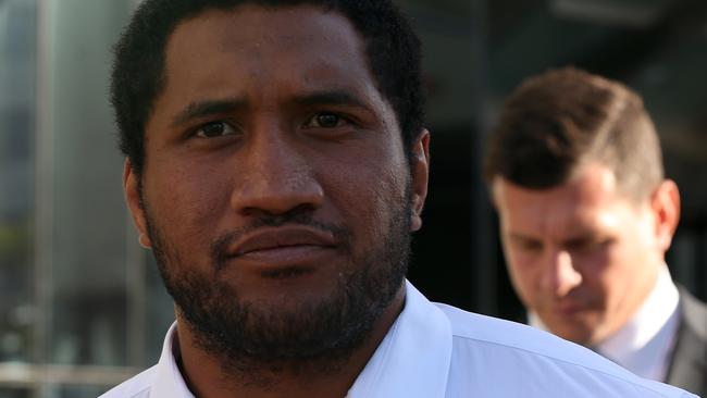 Gold Coast Titans player Khlaifa Faifai Loa at court yesterday.