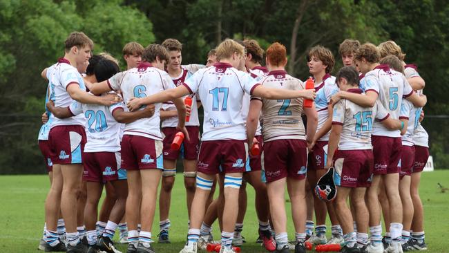 TAS First XV rugby action between St Columban's College and Ormiston College at Ormiston on Saturday, May 25, 2024. Picture credit: Barb Herrmannsen