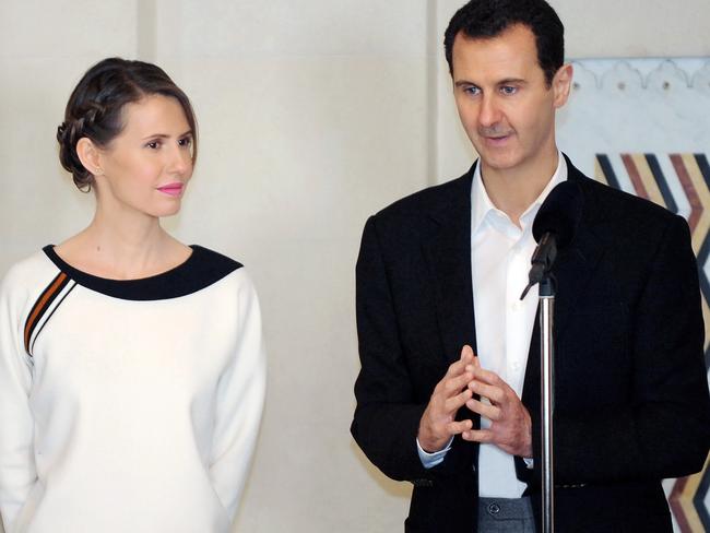 The US sees no role for Syrian President Bashar al-Assad (R) or his wife Asma.  Picture:  AFP