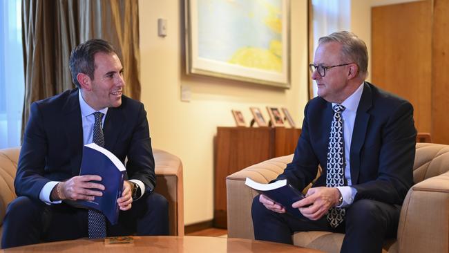 Treasurer Jim Chalmers and Prime Minister Anthony Albanese will hand down Labor’s second budget since last May on Tuesday. Picture: NCA NewsWire / Martin Ollman