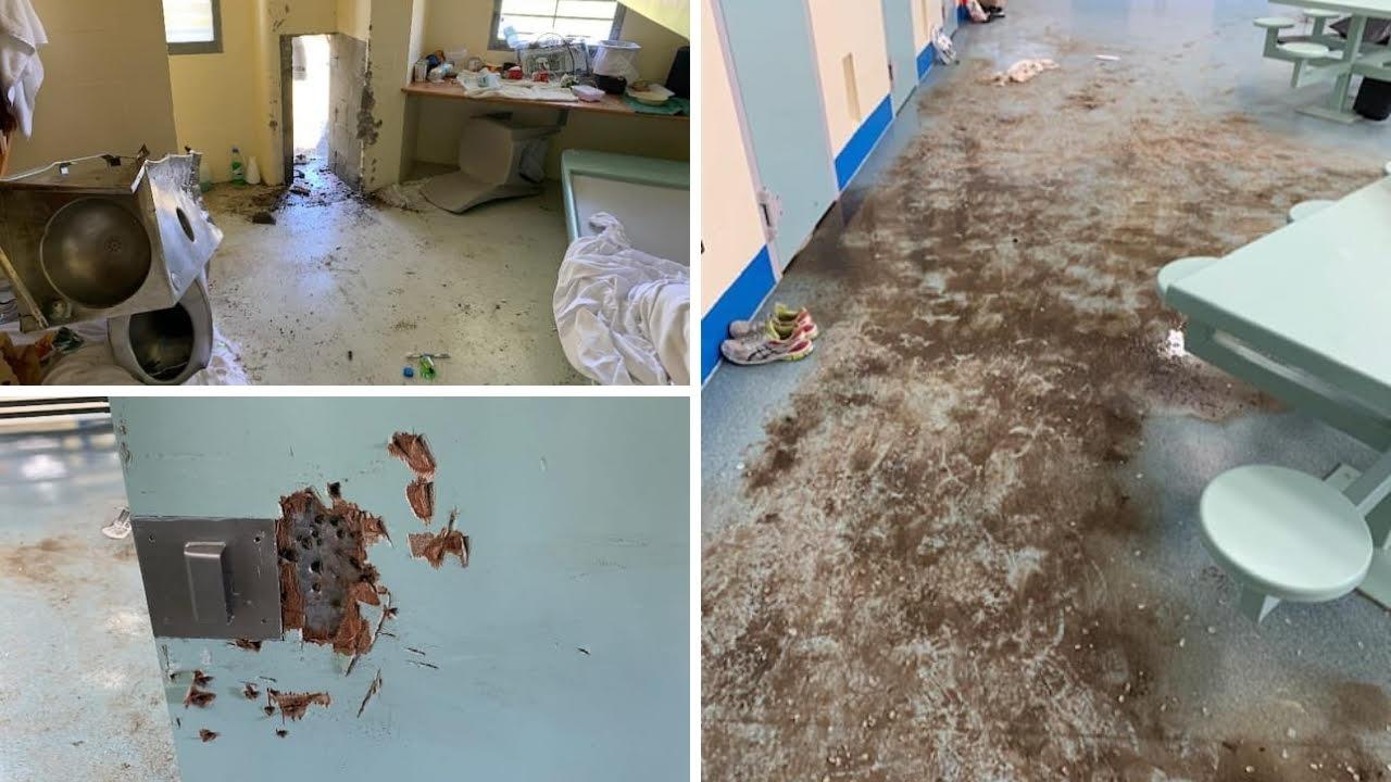 Damaged caused to the Capricornia Correctional Centre during the October 2021 riots.