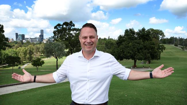 Lord Mayor Adrian Schrinner at Victoria Park, the proposed site for an Olympic stadium. Picture: Liam Kidston