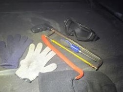 The tools used in the Altadena burglary. Picture: LA District Attorney