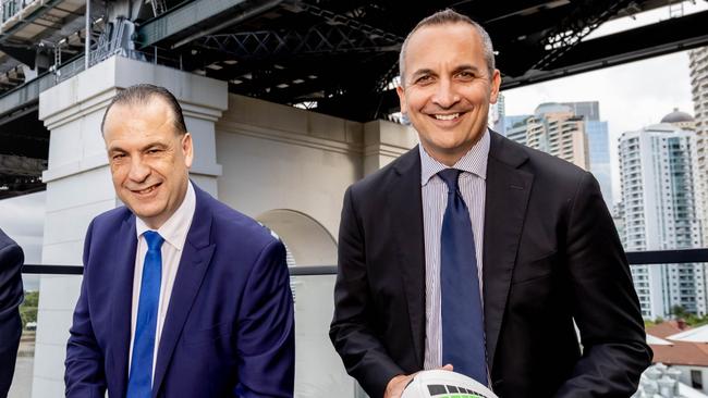 Peter V’landys and NRL CEO Andrew Abdo.