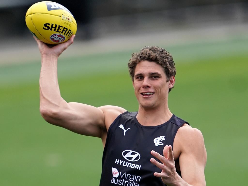 Charlie Curnow’s 2019 campaign was cut short after he injured a medial ligament late in the season. Picture: Sean Garnsworthy