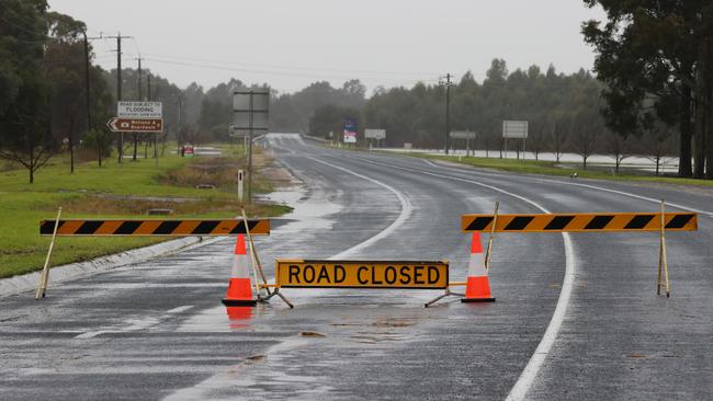 The South Gippsland Hwy closed to Longford. Picture: David Caird