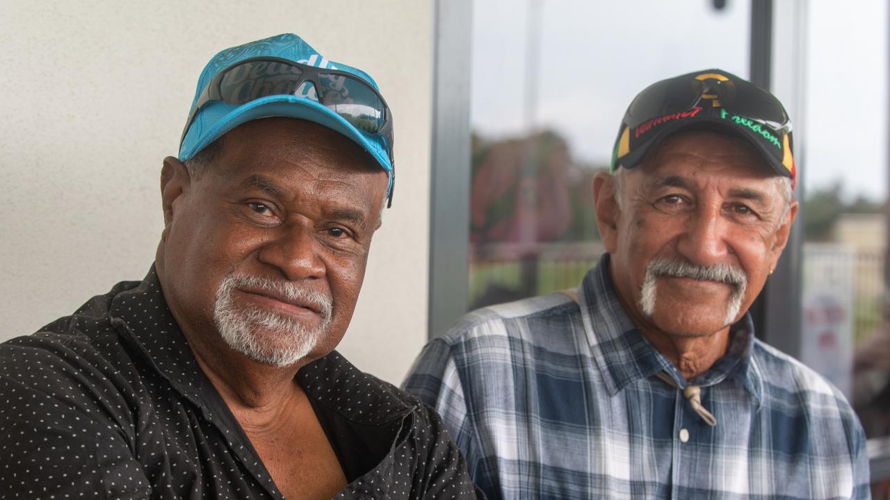 Des Arrow and Nev Andrew at the Kanaka Proud Cup. Saturday 4 November 2023 Picture: Michaela Harlow