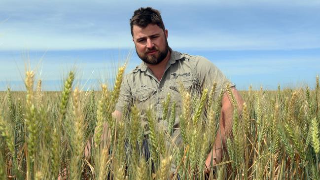 Clay Gowers on his family’s property near Mildura. Photo: Glenn Milne