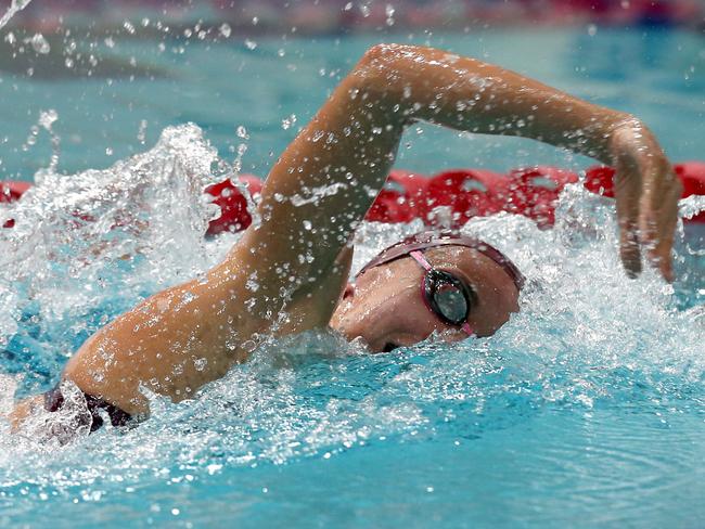 Ariarne Titmus won the 200m, 400m, 800m freestyle at the trials for the Commonwealth Games. Picture: AAP