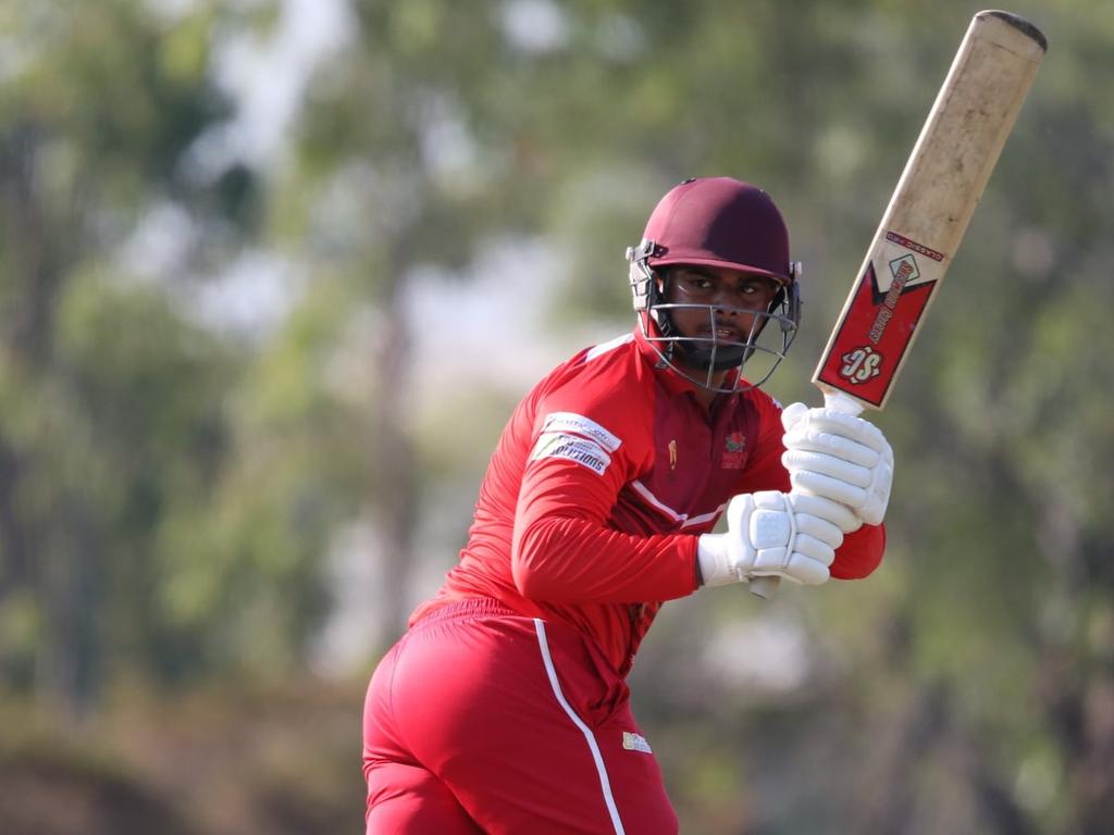 Thenuka Jayasekara Gamage clips one down to fine leg for Waratah. Picture: Waratah CC.