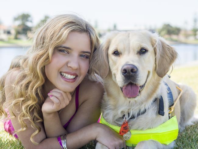 Rachael Leahcar with guide dog Ella. Pictures: Supplied.