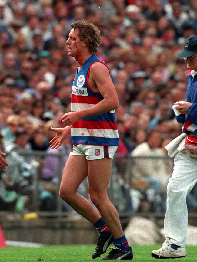 Andrew Balkwill playing in Central District’s SANFL grand final against Port Adelaide in 1996.