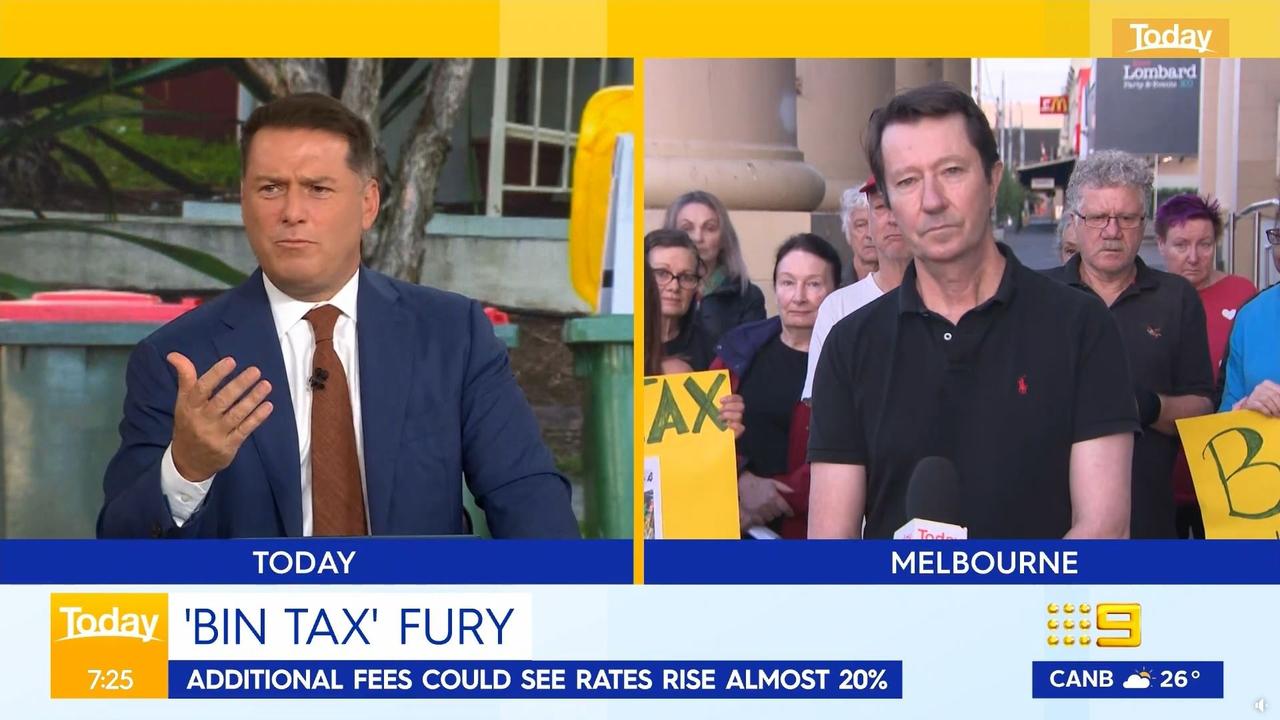 Karl Stefanovic has slammed a Melbourne council over a proposed tax that he argues would intensify cost of living pressures for the city’s struggling residents. Picture: Today