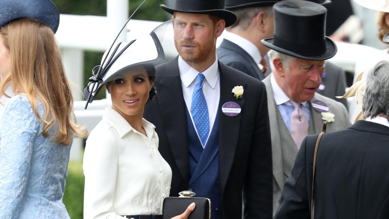 Meghan, Duchess of Sussex, Prince Harry, Duke of Sussex and Prince Charles, Prince of Wales attend Royal Ascot Day 1 on June 19, 2018. Picture: Chris Jackson/Getty Images